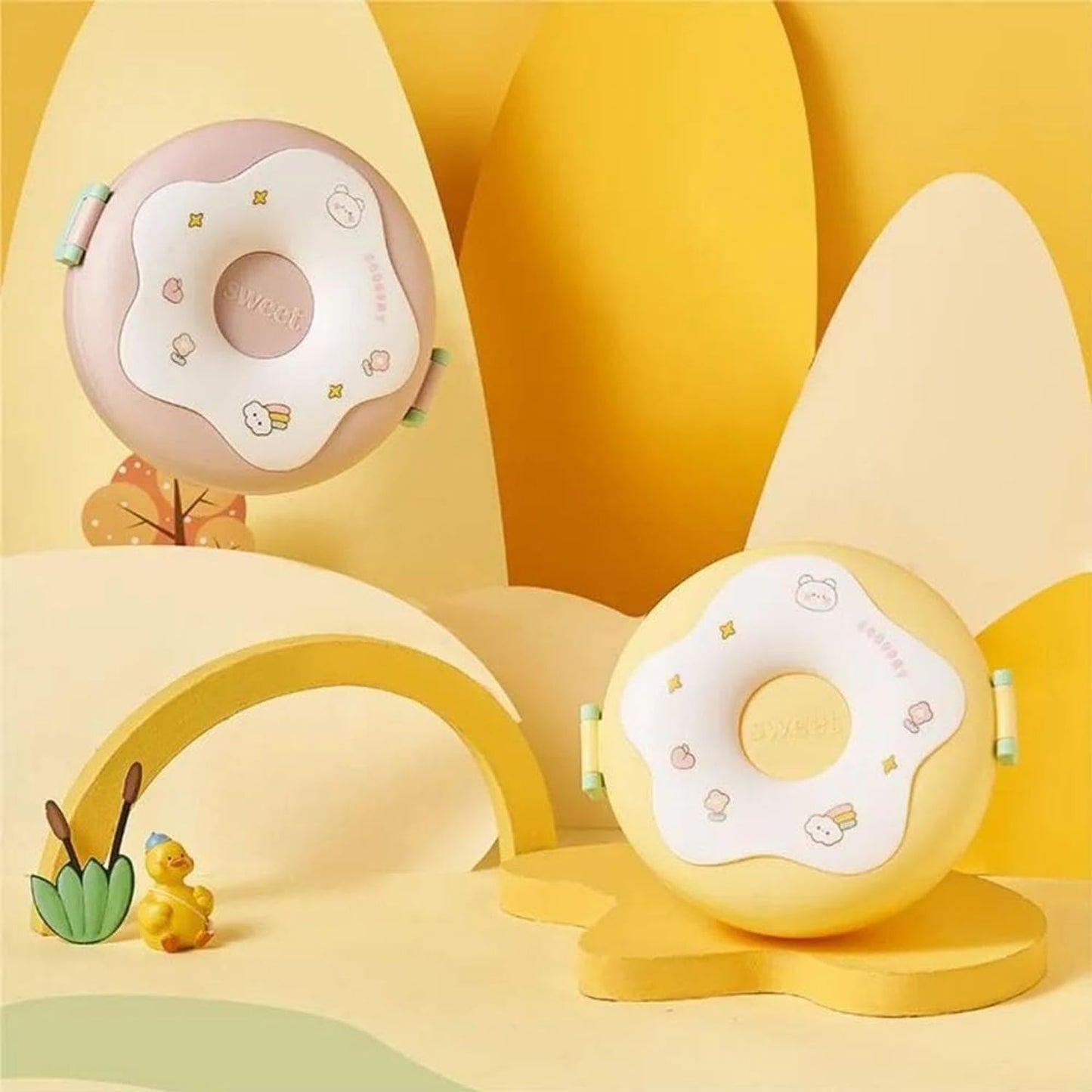 Donut Shaped Double Insulated 3 Compartment Lunch Box (1 Pc  Mix Color) - Happy Price - Image 7