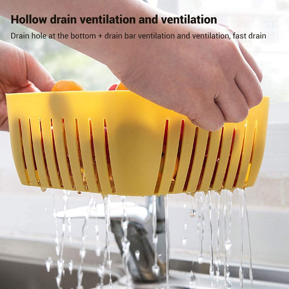 Double Layer Food Drainer Washing Basket With Collapsible Strainers Colander - Happy Price - Image 5