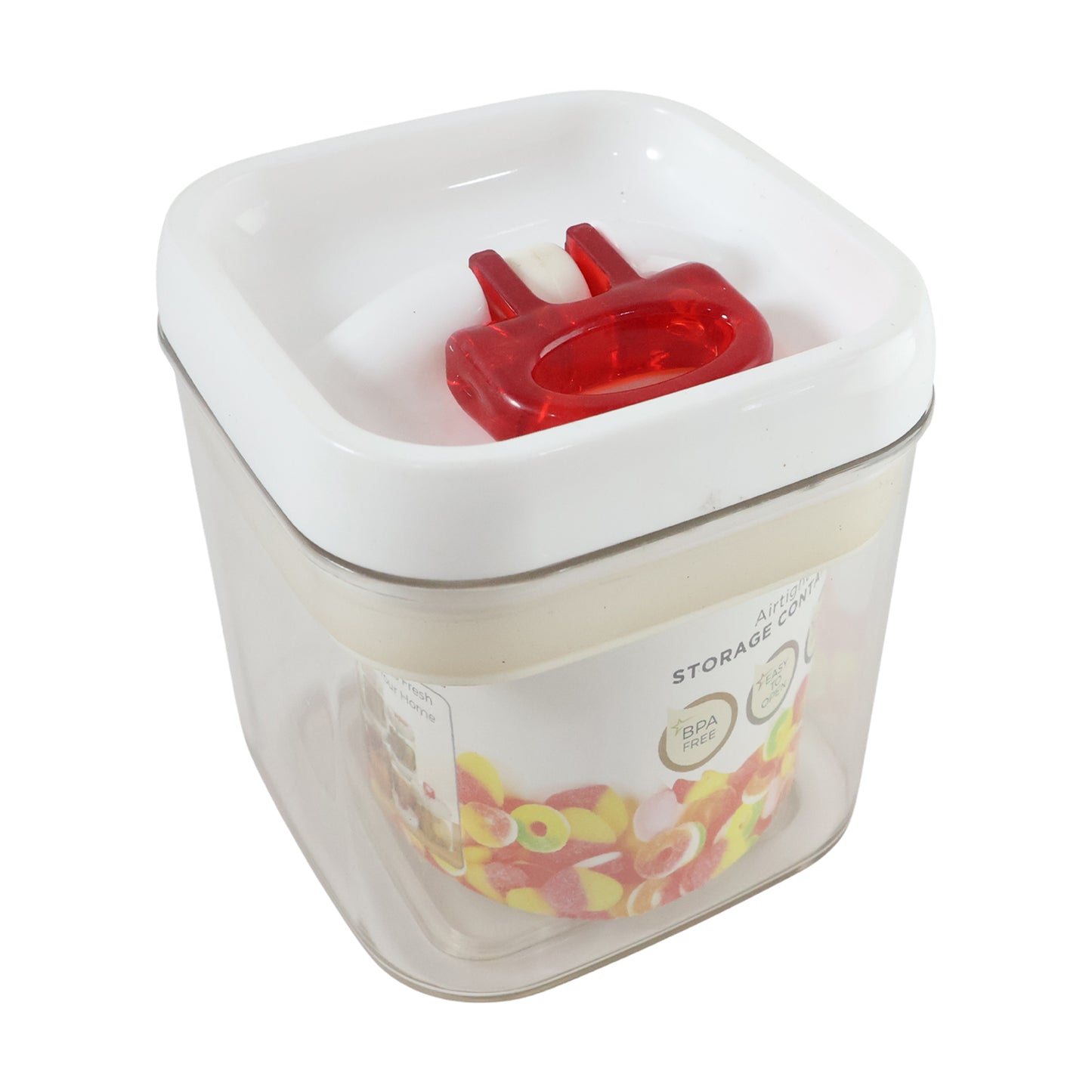 450 ML Airtight Food Storage Container with Red Lid (1 Pc) - Happy Price - Image 4