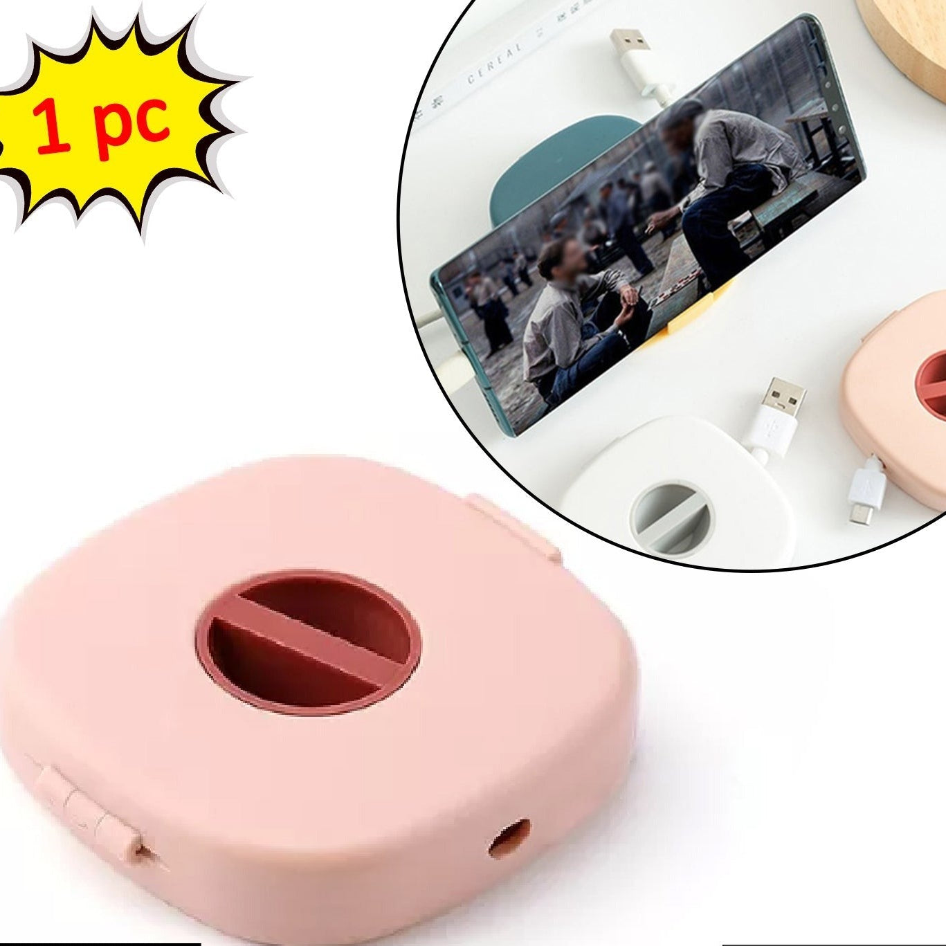 Portable Electronics Organizer Pouch for Cables, Chargers & Memory Cards - Happy Price - Image 1