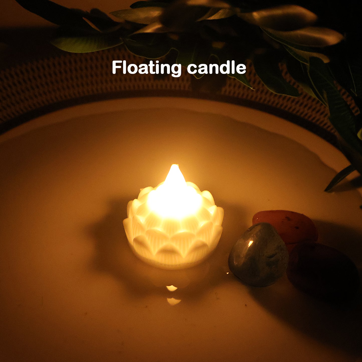 12 Pcs LED Floating Lotus Candles with Water Sensor - Flameless Decorative Lights - Happy Price - Image 5