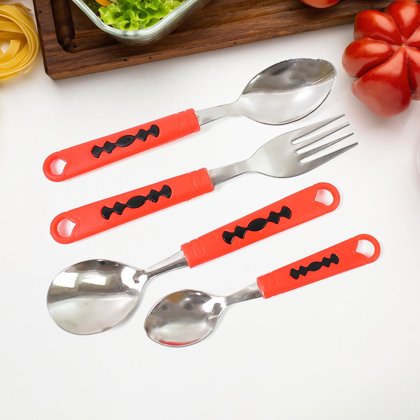 Classic Cutlery Set For Dining Table Stainless Steel 24-piece Set With Stand (1 Set - Happy Price - Image 3