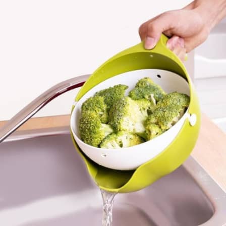 Multi-functional Washing Fruits And Vegetables Bowl  Strainer With Handle - Happy Price - Image 5