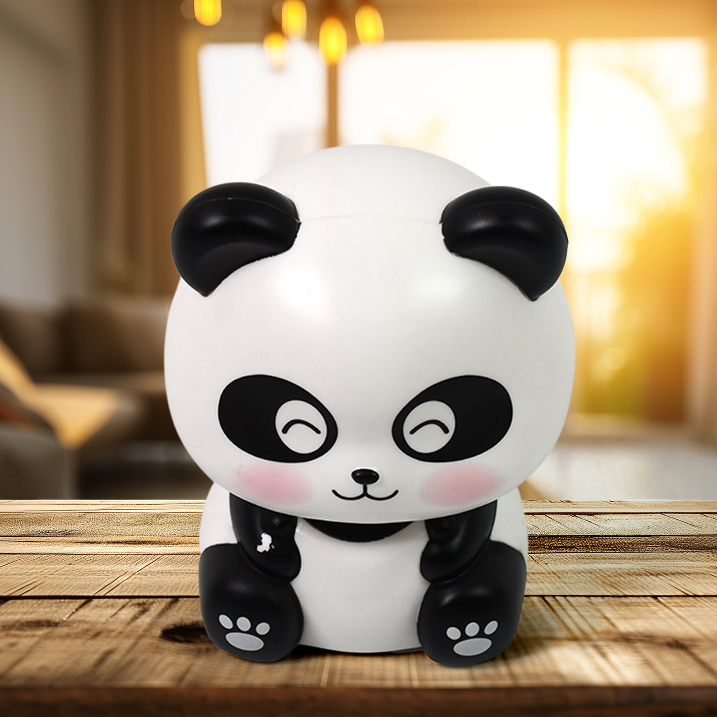 Car Decoration Solar Power Moving Head Panda Statue Creative (1 Pc) - Happy Price - Image 4