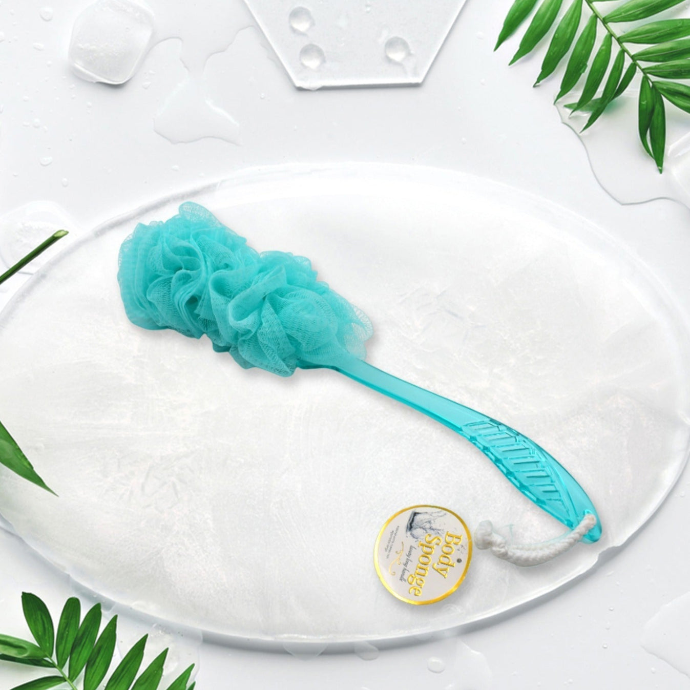Loofah Back Scrubber For Shower Long Handle Bath Sponge Shower Brush Soft Nylon Mesh Back Cleaner Washer Body Bath Brush For Women And Men Bathroom Shower Accessories (45 Cm) - Happy Price - Image 1