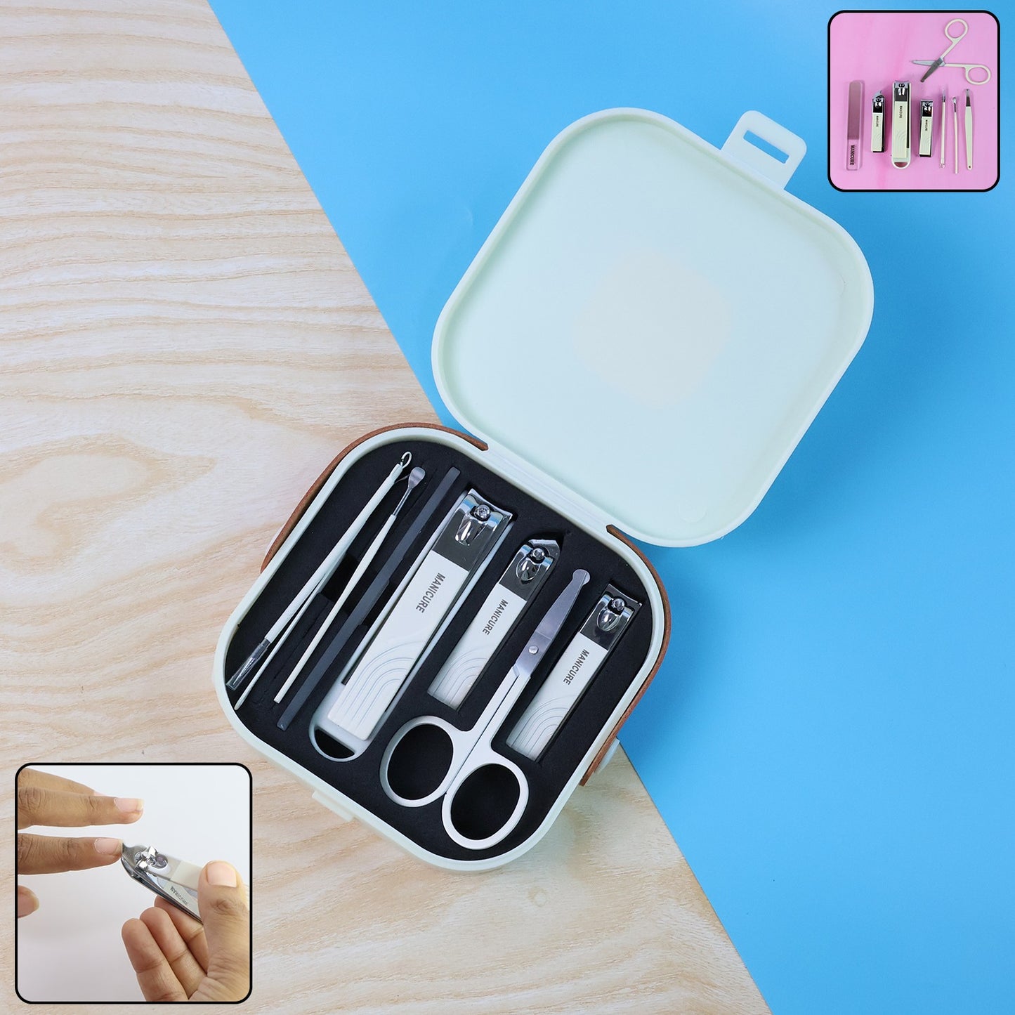 8-Piece Stainless Steel Manicure Pedicure Grooming Kit with Travel Case - Happy Price - Image 7