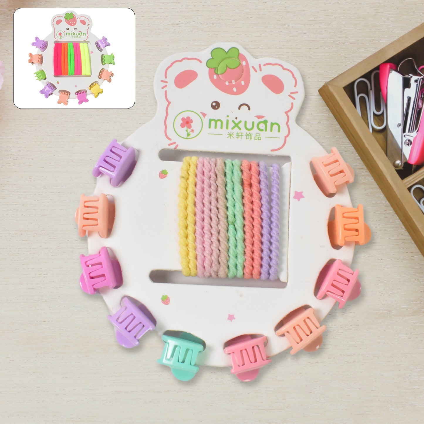 22 Pcs Girls' Hair Accessories Set - Clips & Headbands - Happy Price - Image 2