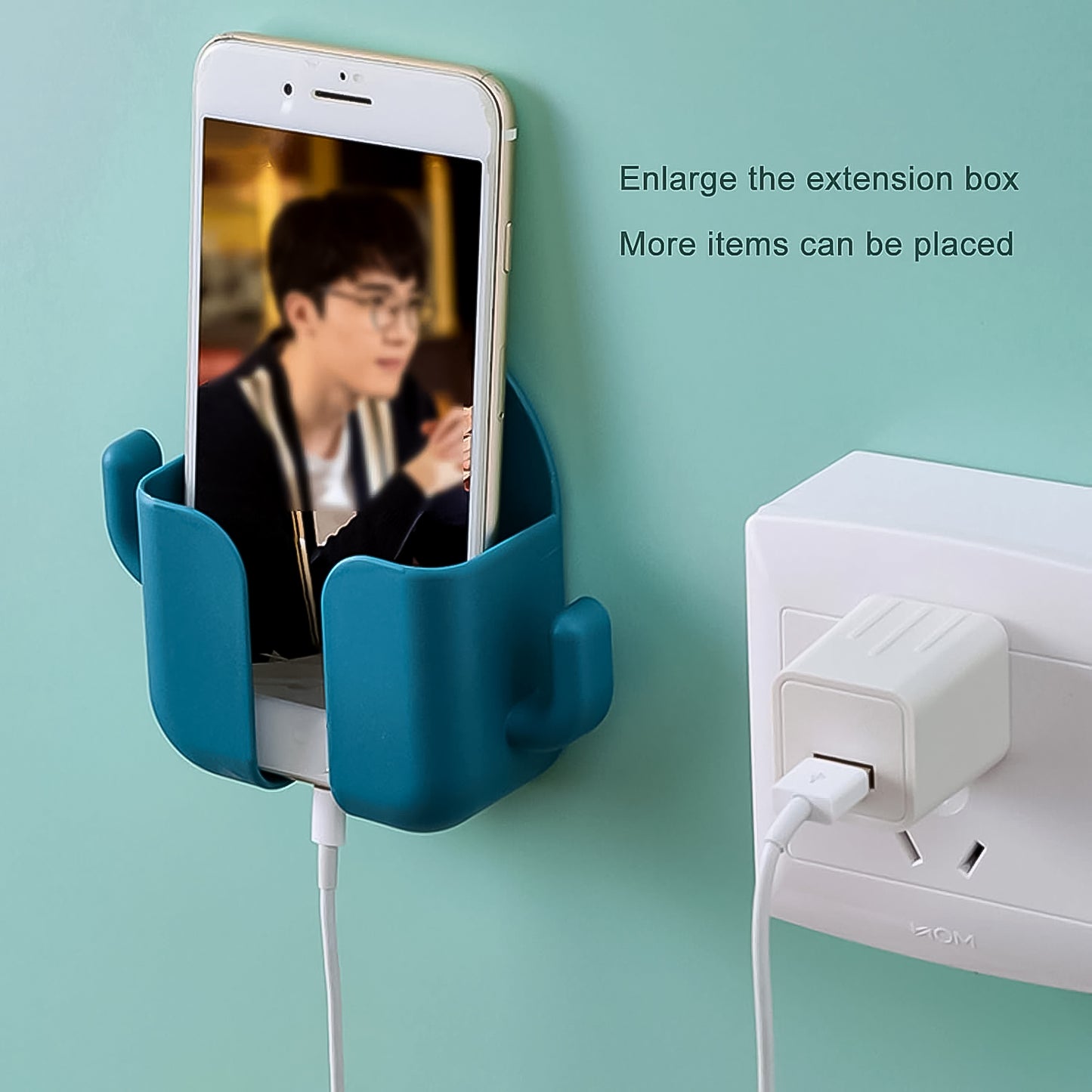 Wall-mounted Storage Boxes Mobile Phone Holder (2 Pcs Set) - Happy Price - Image 2