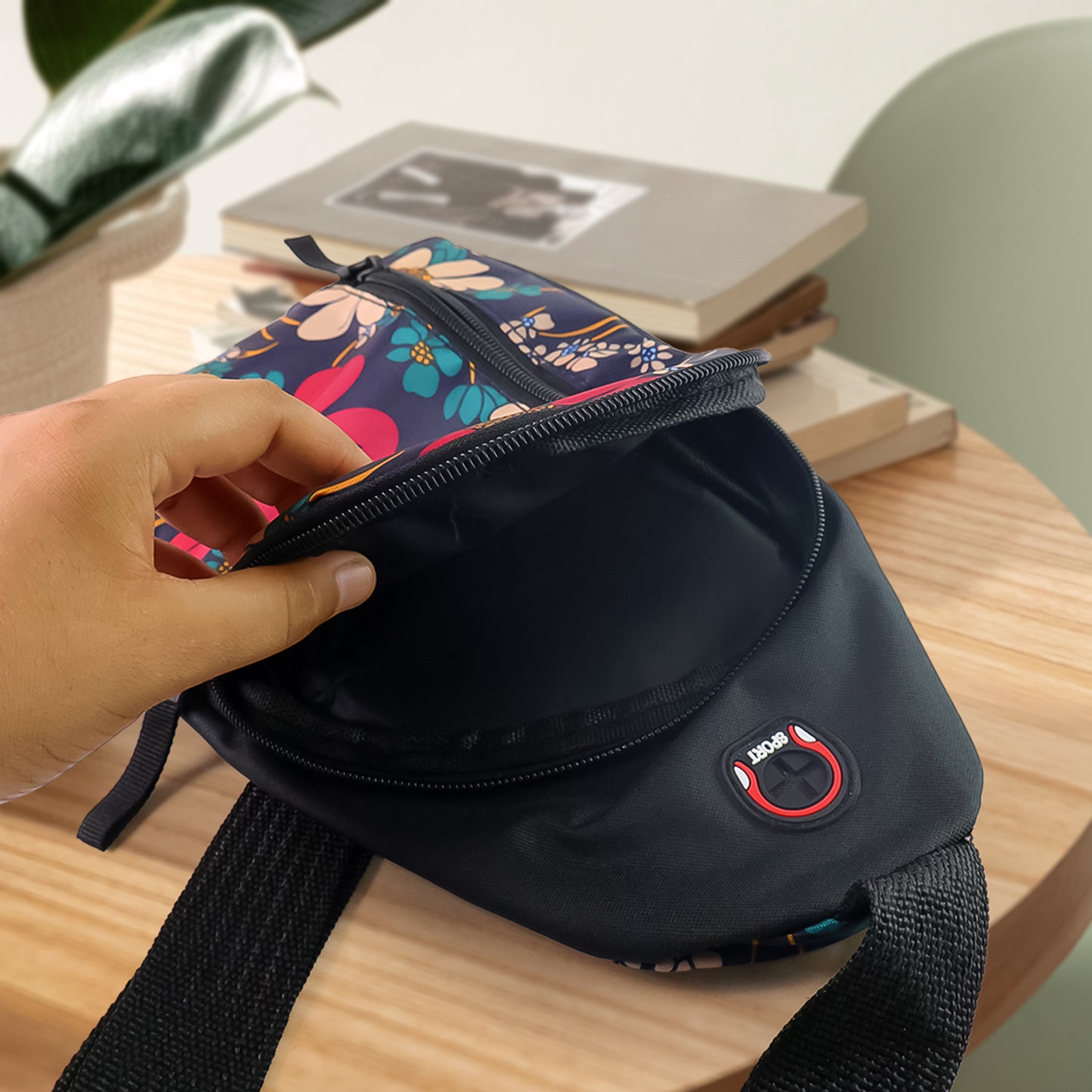 Waterproof Waist Bag Shoulder Bags Usb Charging Earphone Hook Sling Travel Bag (1 Pc) - Happy Price - Image 4