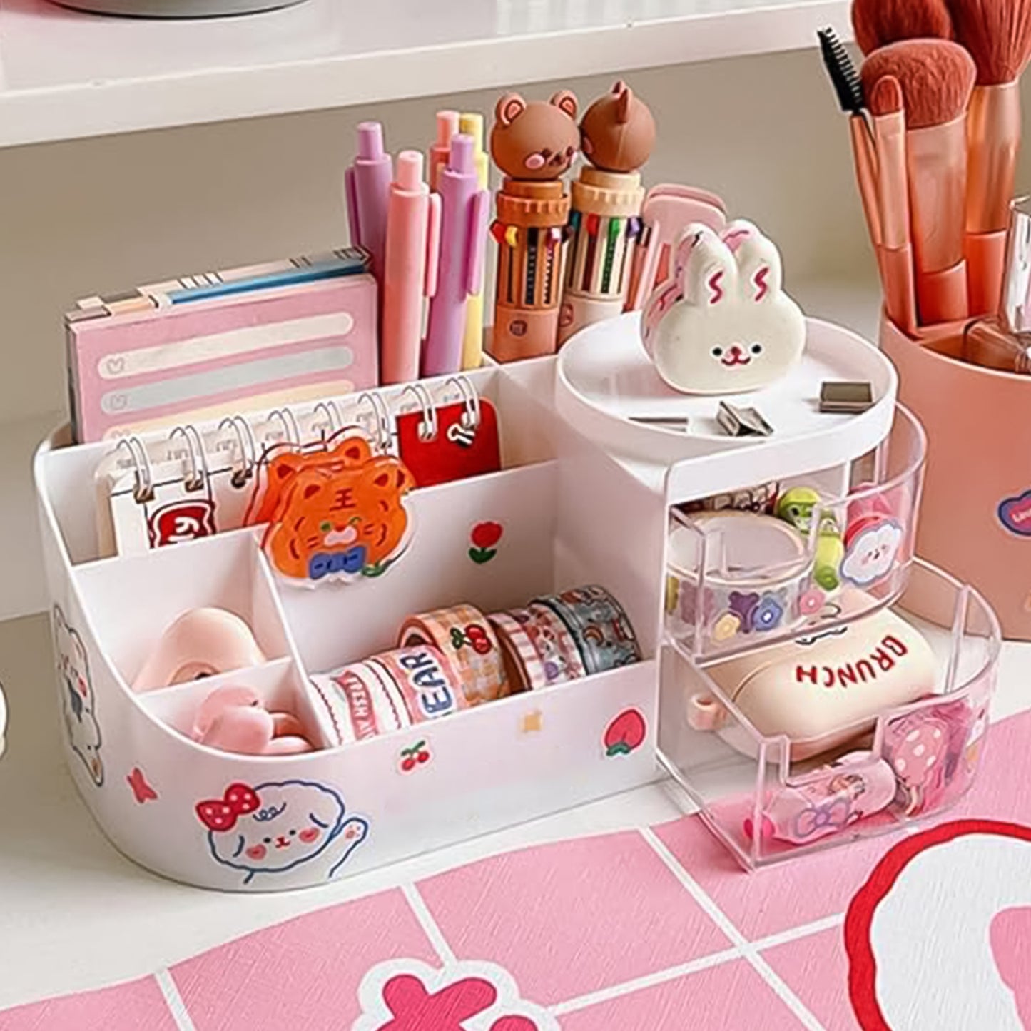 Multi-functional Plastic Vanity Storage Box - Happy Price - Image 5