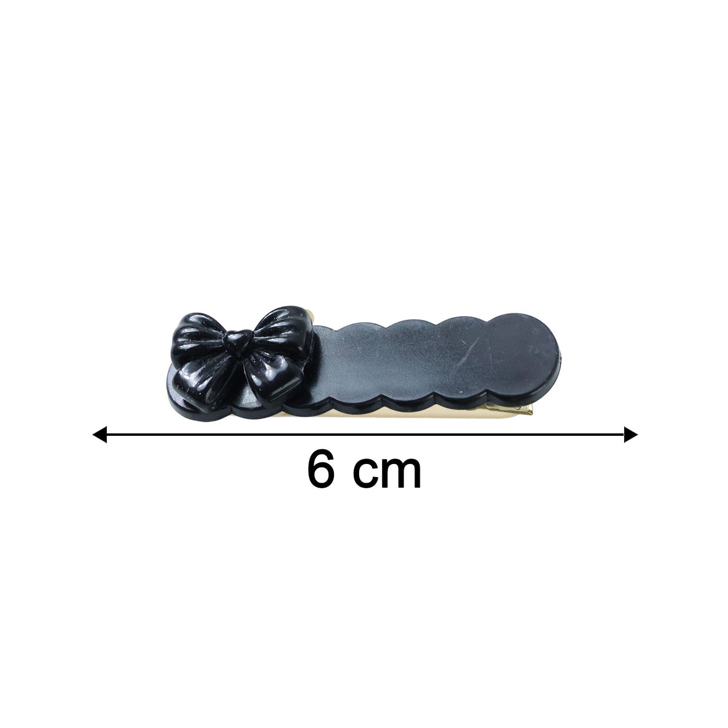 Black Bow Hair Clips for Women & Girls - Pack of 3 Snap Style - Happy Price - Image 5