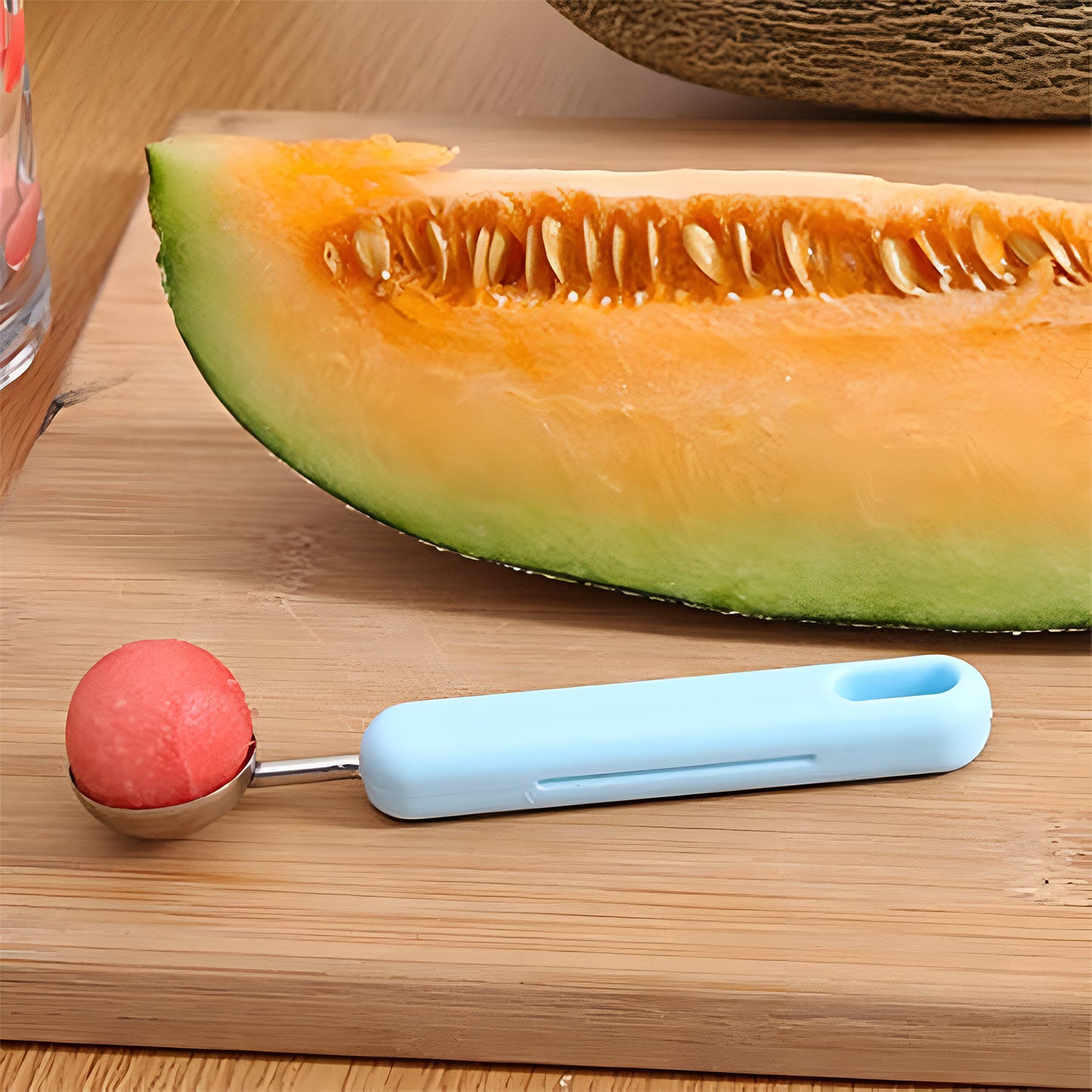 Multi-Function Fruit Baller & Cutter Set - Stainless Steel with Silicone Handle (1 Set) - Happy Price - Image 5