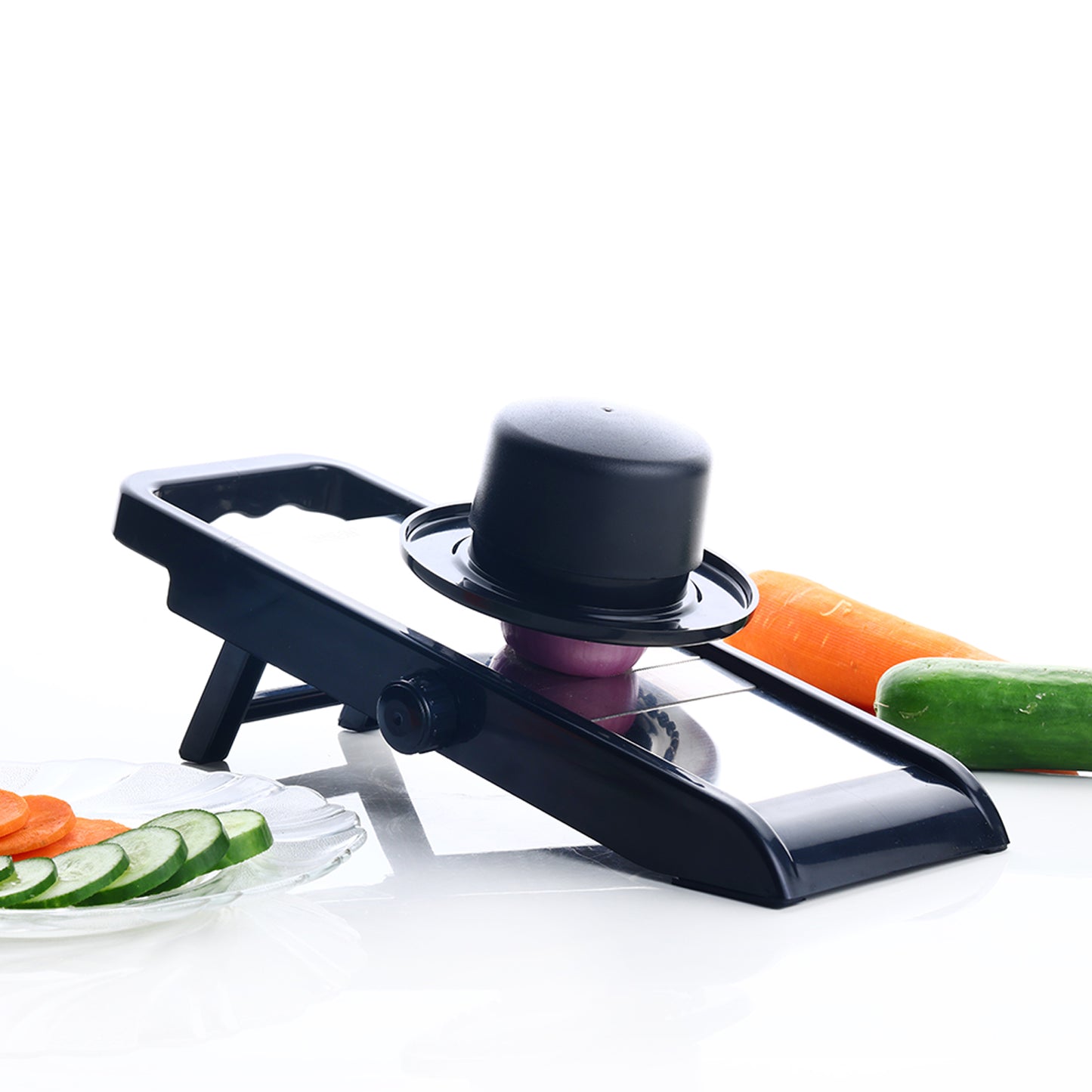 Premium Multipurpose Potatoonion Slicer And Grater Potato Slicer For Chips Vegetable Slicer Machine Chips Cutter Potato Slicer For Chips Onion Slicer (Adjustable Slicer) - Happy Price - Image 3
