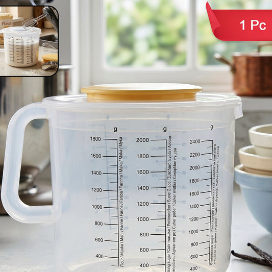 Large Capacity Food Measuring Container with Lid - 2000g Dry Ingredient Storage Box, 1 Pc - Happy Price - Image 1