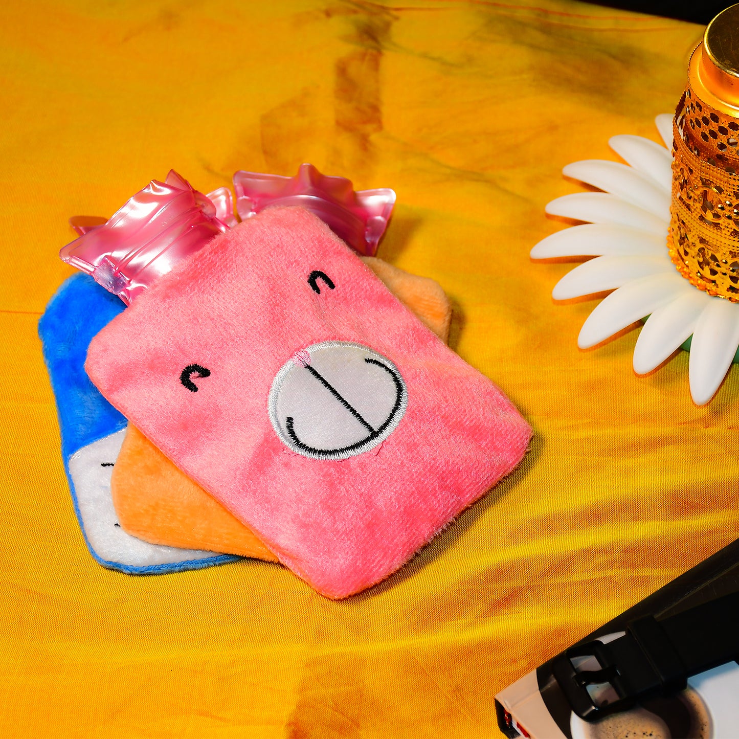 Pink Small Hot Water Bag With Cover For Pain Relief Neck Shoulder Pain And Hand Feet Warmer Menstrual Cramps. - Happy Price - Image 5