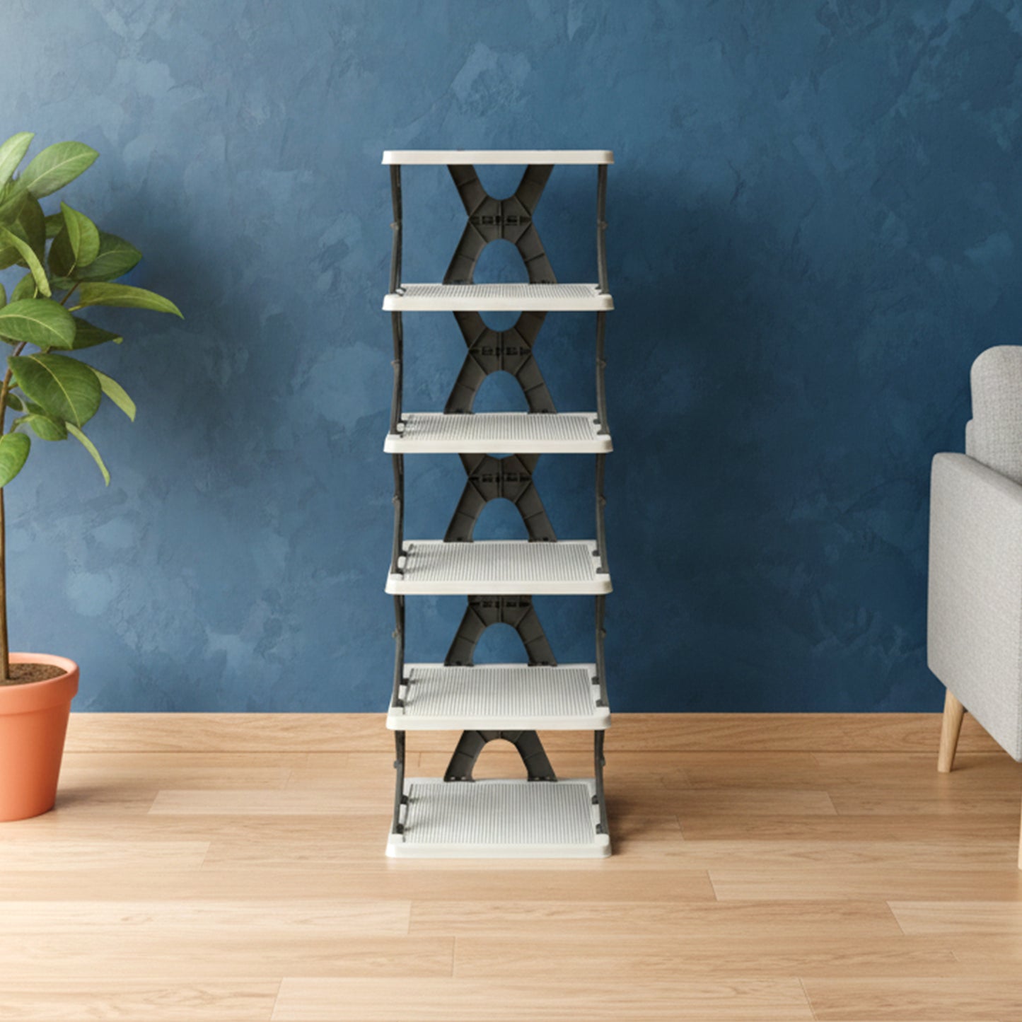6 Tier Rectangular Shoe Rack Organizer for Home Entryway - Happy Price - Image 5