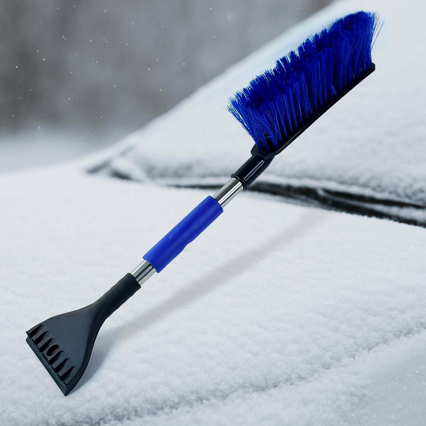 Ice Scraper Car Snow Brush 2 In 1 Comfortable Grip (1 Pc  67 Cm Long) - Happy Price - Image 2