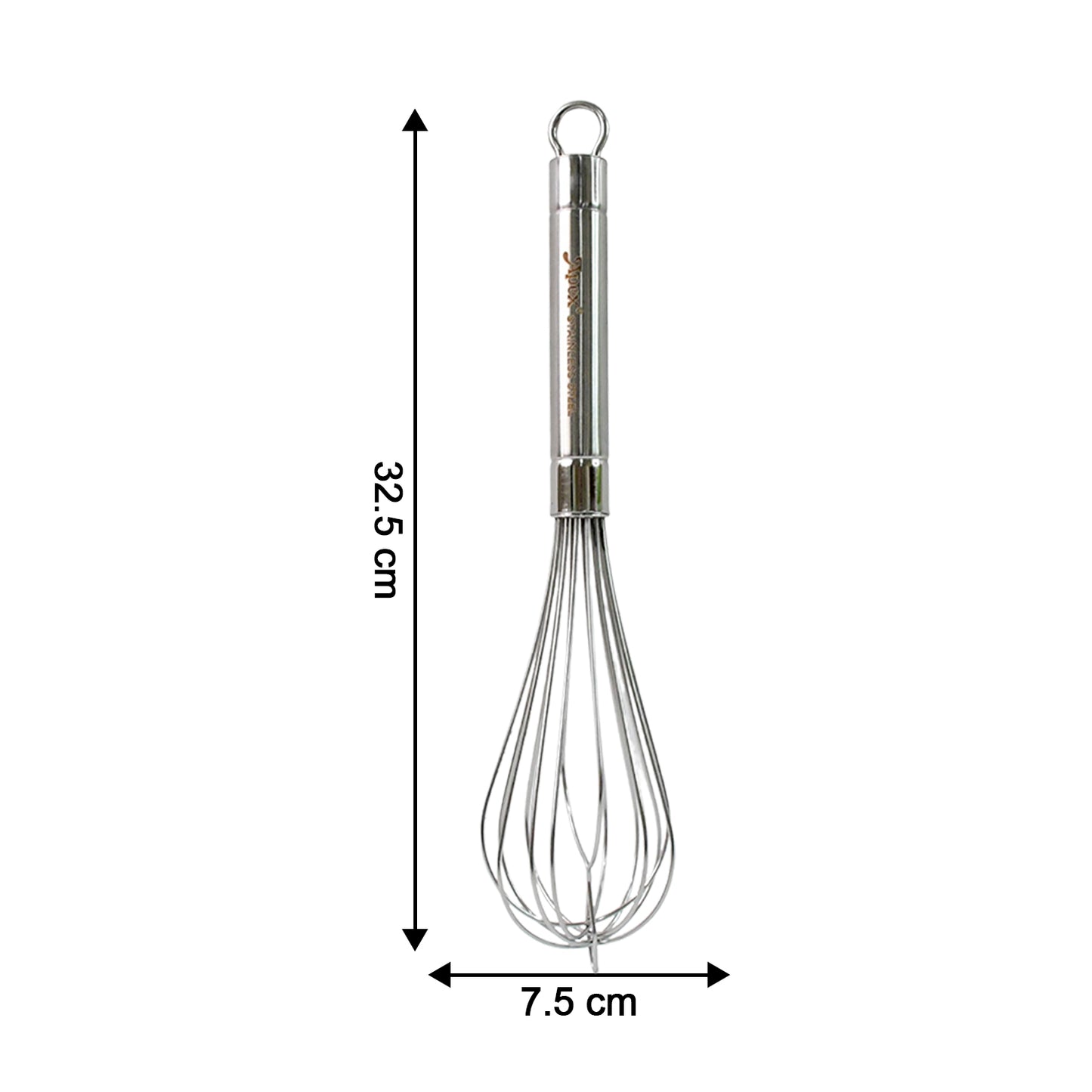 Apex Stainless Steel Large Balloon Whisk (1 Pc) for Baking & Cooking - Happy Price - Image 3