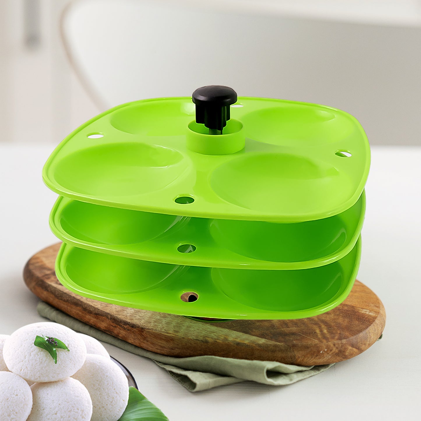 3 Layer Idli Stand Used In All Kinds Of Household Kitchen Purposes For Holding And Serving Idlis. - Happy Price - Image 2
