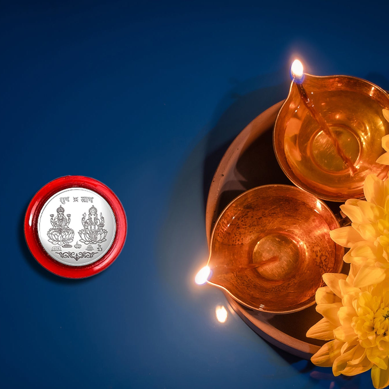 Goddess Lakshmi Pooja Coin - Auspicious Gift - Happy Price - Image 1