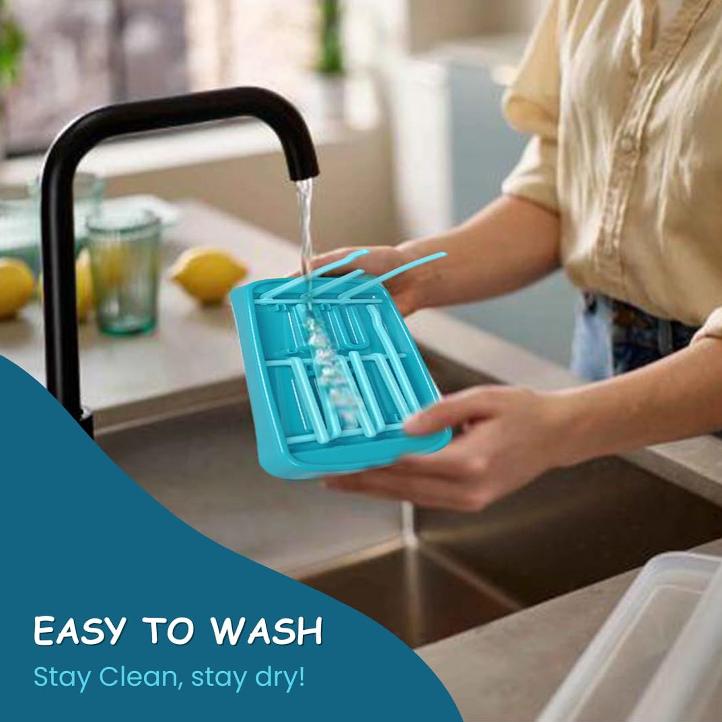 Baby Bottle Drying Stand with Drip Tray - 1 Pc Set - Happy Price - Image 6