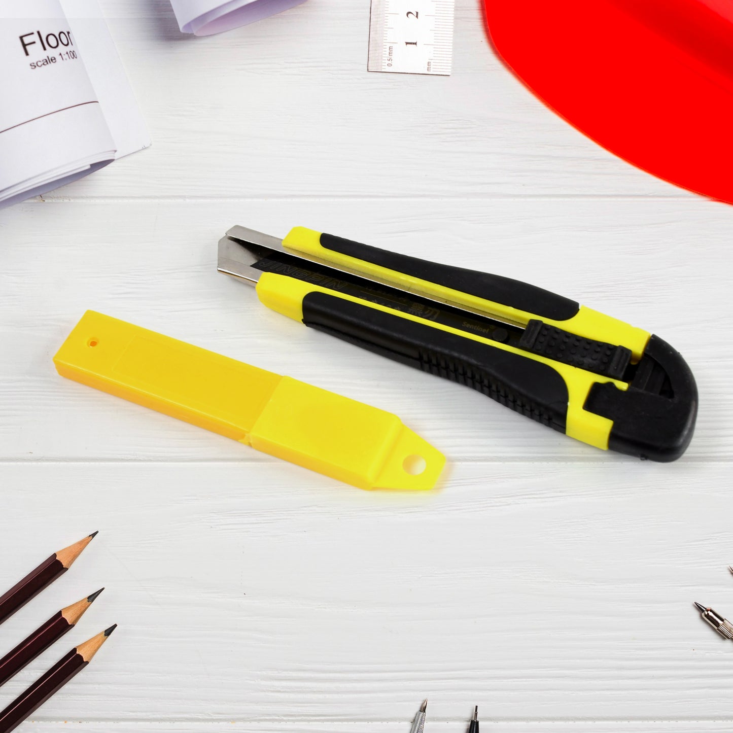 Cutter Knife Set With 1 Replacement Blades Cutter Knife Advanced Tool (1 Pc) - Happy Price - Image 6