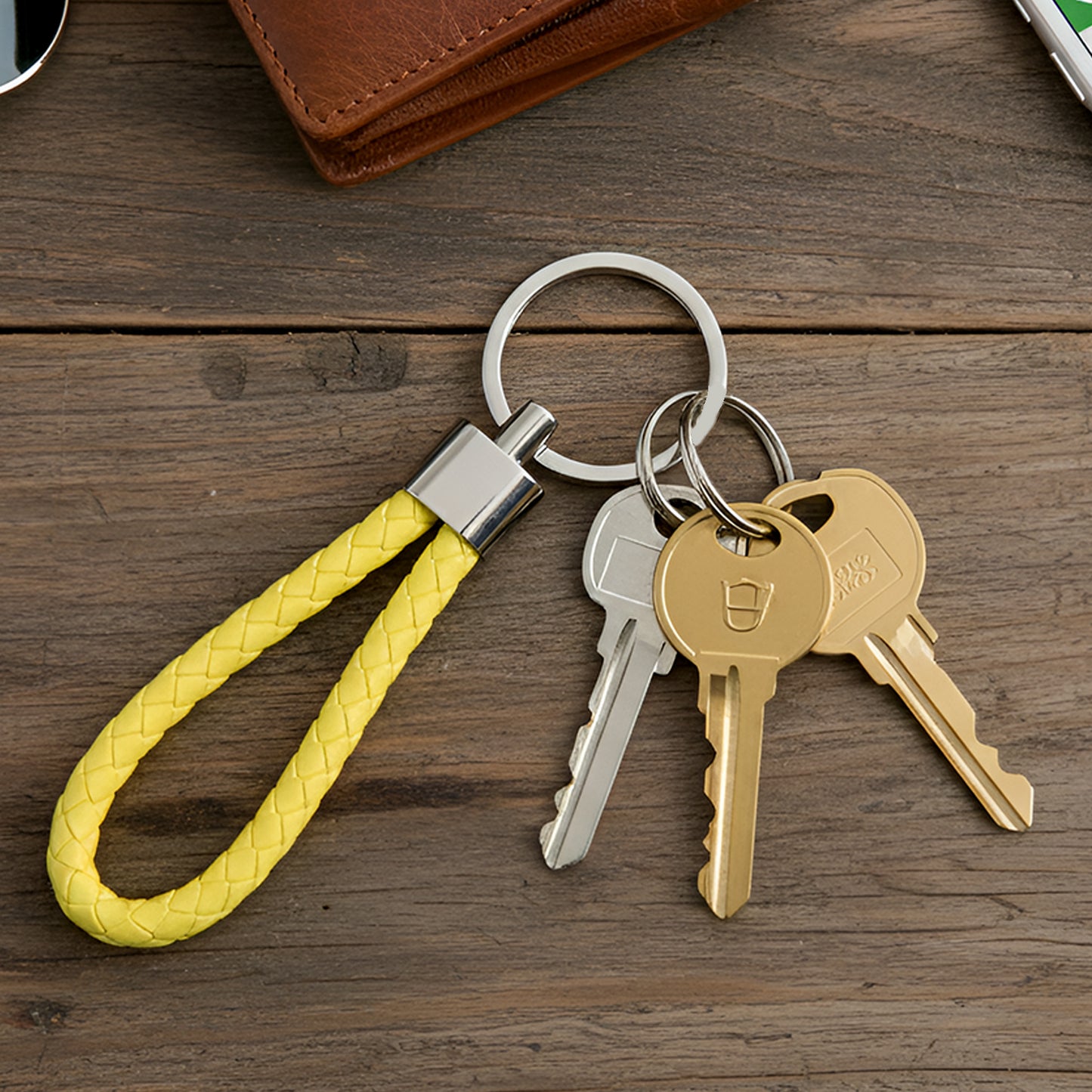 Braided Loop Keychain Set - 4 Pcs for Car, Bike, Home Keys - Happy Price - Image 4