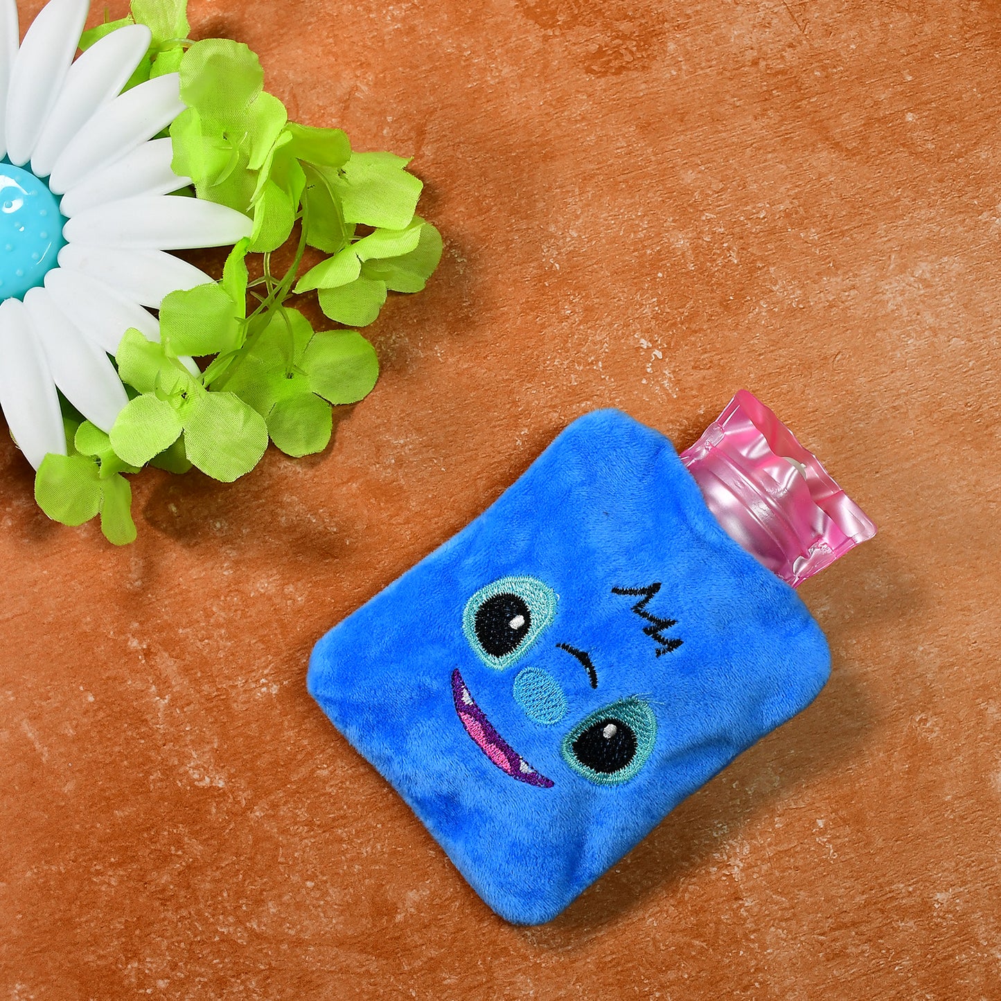 Blue Stitch Small Hot Water Bag With Cover For Pain Relief Neck Shoulder Pain And Hand Feet Warmer Menstrual Cramps. - Happy Price - Image 3