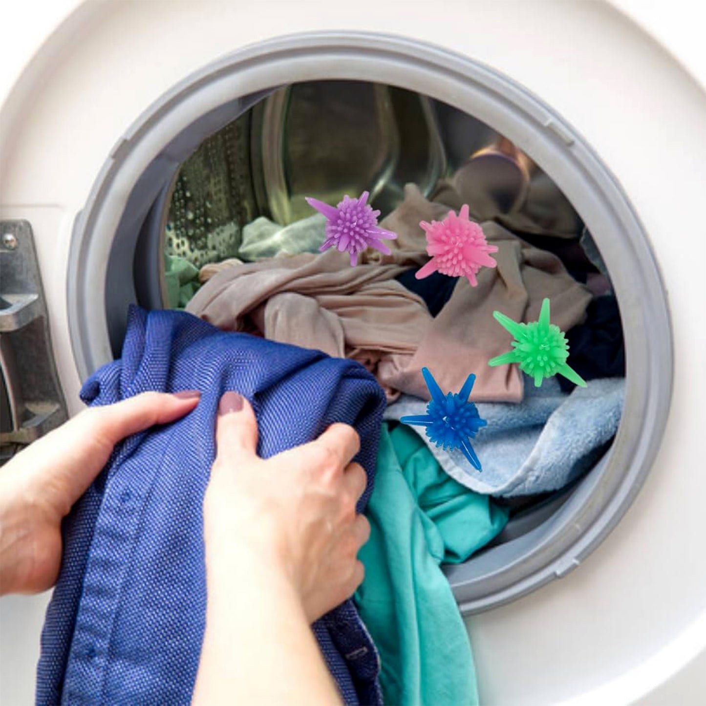 50 Pcs Reusable Laundry Washing Balls - Anti-Tangle Fabric Care Set - Happy Price - Image 5