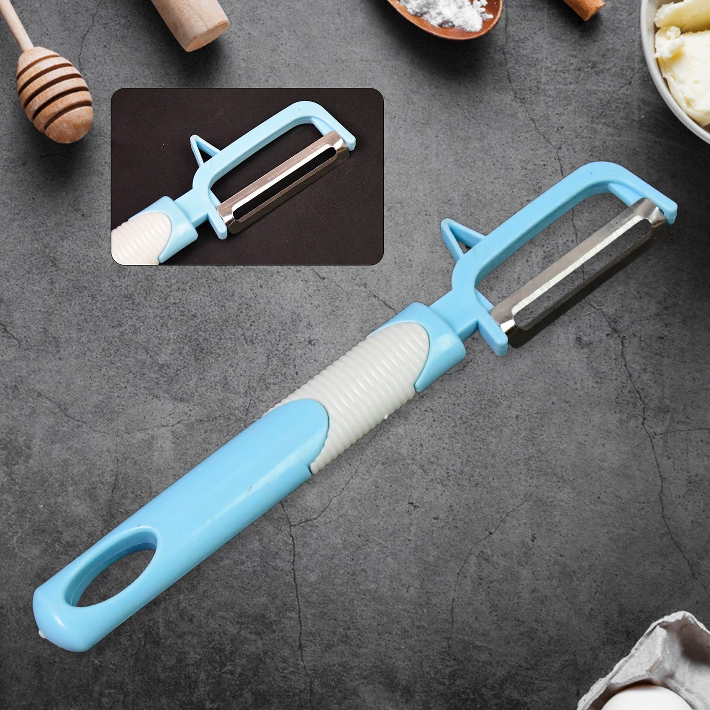 Multifunction Peeler Slicer With Plastic Handle (1 Pc  Mix Color) - Happy Price - Image 2