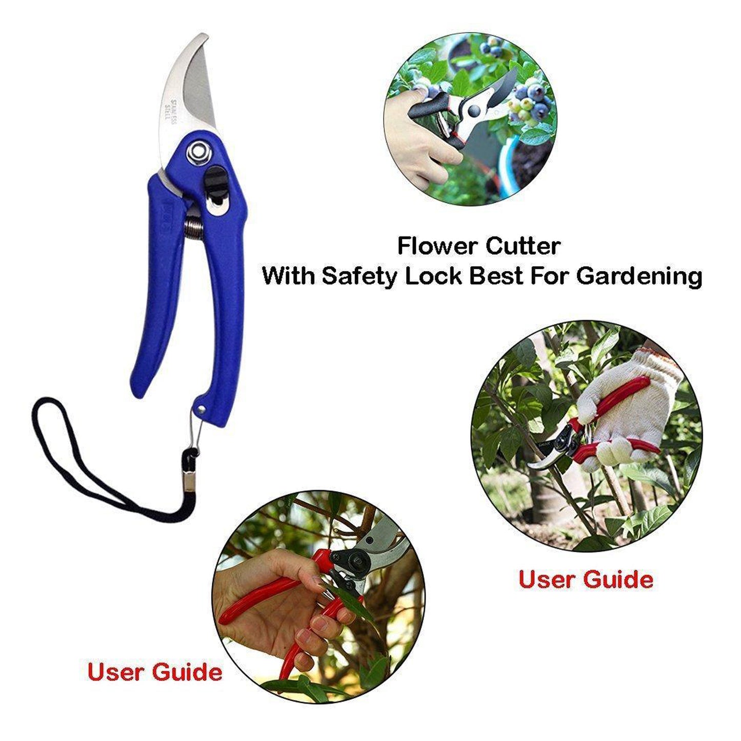 a Garden Shears Pruners Scissor For Cutting Branches Flowers Leaves Pruning Seeds - Happy Price - Image 2