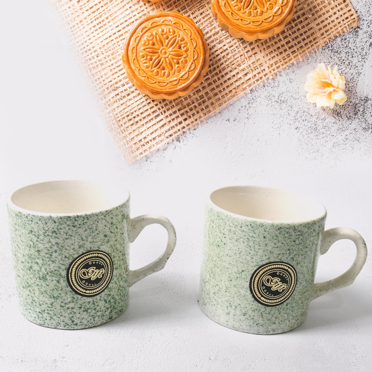 Alpino Ceramic Tea  Cups Set With Plastic Serving 2 Compartment Platter Milk Cup  Mug Coffee Cup Tea Cup Bpa Free Food Grade Or Outdoor For Household Gift For Birthday (3 Pcs Set) - Happy Price - Image 6