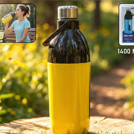 1400 ML Large Capacity Water Bottle with Strap - Leakproof for Travel & Gym - Happy Price - Image 1