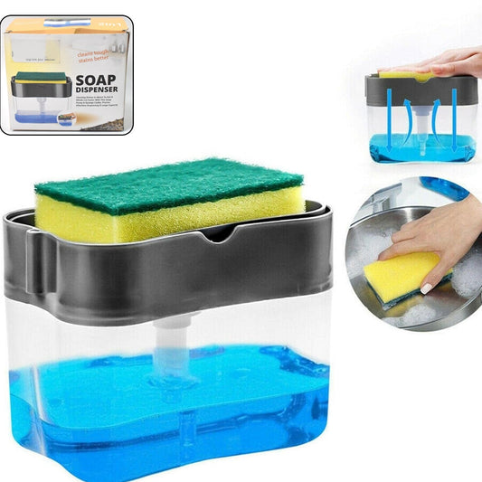 2 In 1 Soap Dispenser For Dishwasher Liquid Holder Liquid Dispenser Through Pump (1 Pc) - Happy Price - Image 1