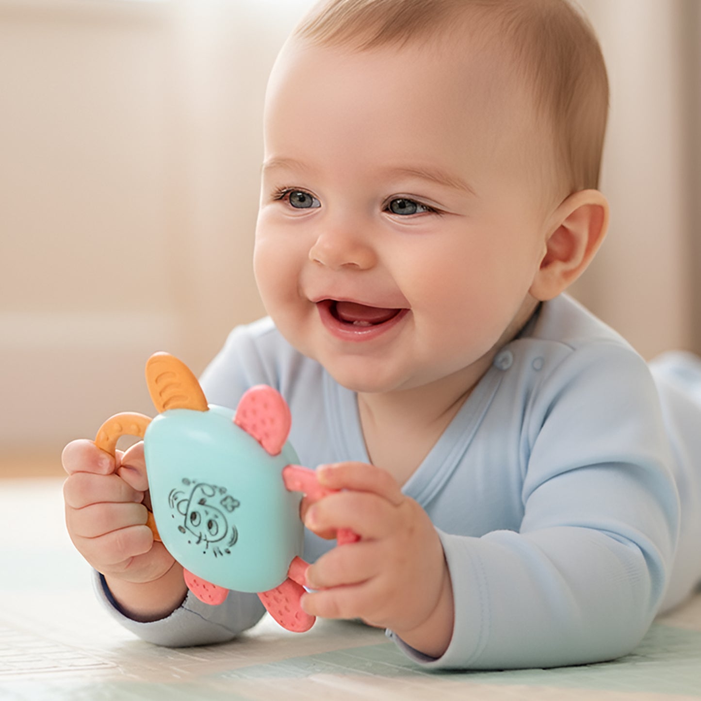 6-in-1 Baby Rattle Toy Set for Sensory Play & Early Learning - Happy Price - Image 5