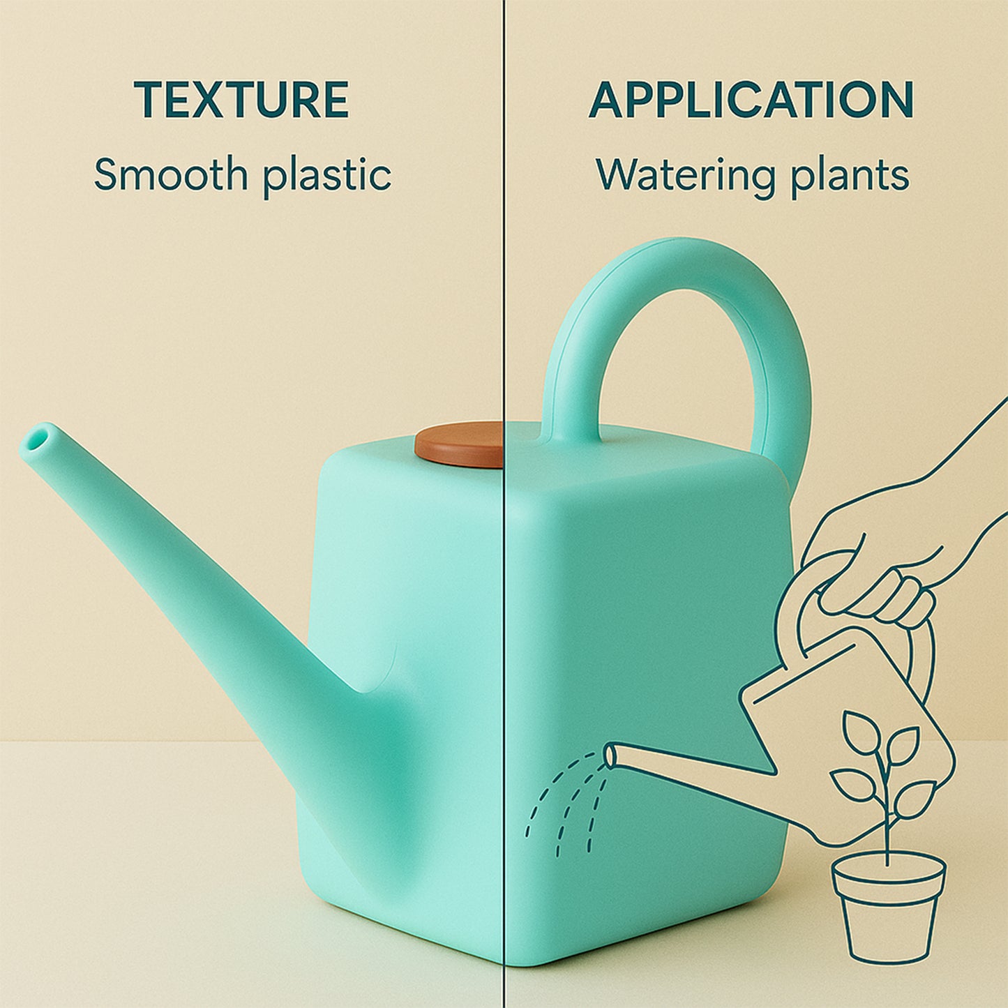 2 Litre Heavy-duty Plastic Gardening Watering Can With Long Spout  Ergonomic Handle - Happy Price - Image 3