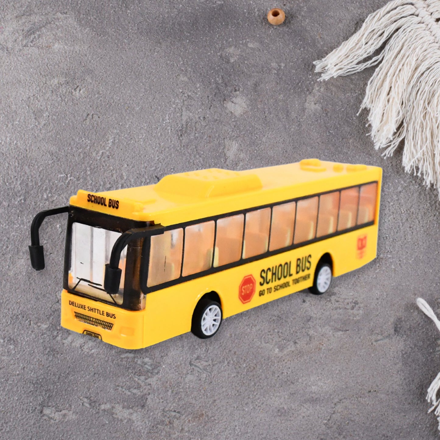 Inertia School Bus Toy - Yellow, High Simulation Mini Model for Kids & Collectors - Happy Price - Image 3