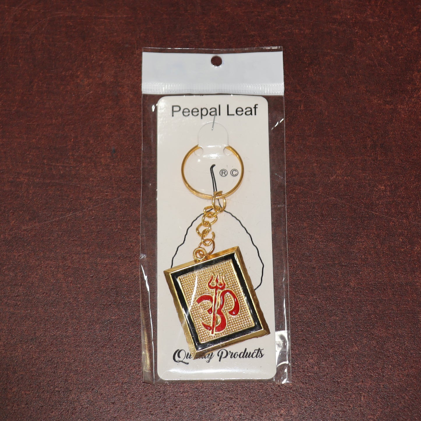 Om Trishul Golden Metal Keychain (1 Pc) - Spiritual Car Keyring - Happy Price - Image 3