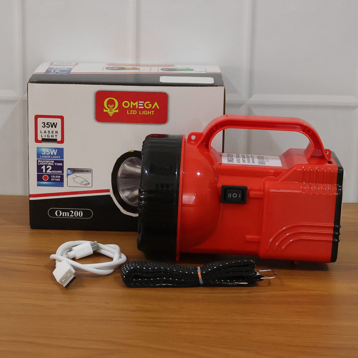 Omega 35w High Power Rechargeable Led Emergency Laser Light (1 Pc 35w)