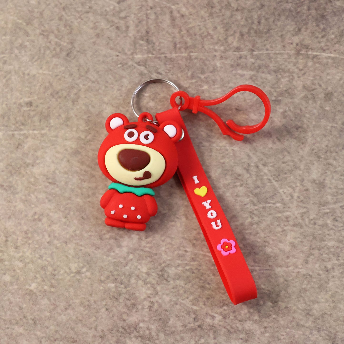 Cute Cartoon Bear Keychain with Decorative Strap - 1 Pc - Happy Price - Image 3