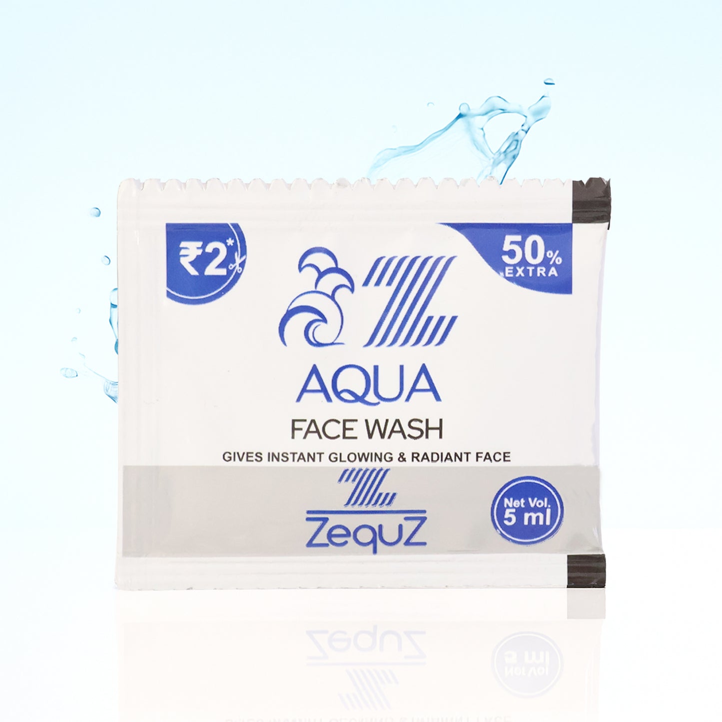 Zequz Aqua Face Wash 5ml Sachet - Single Use Refreshing Cleanser (1 Pc) - Happy Price - Image 4