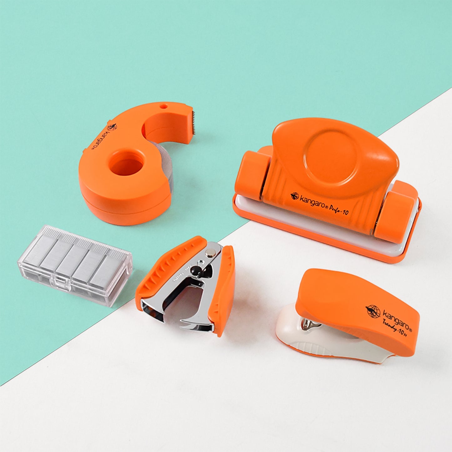 5-in-1 Stationery Kit with Stapler, Staples, Remover, Tape Dispenser & Punch - Happy Price - Image 3