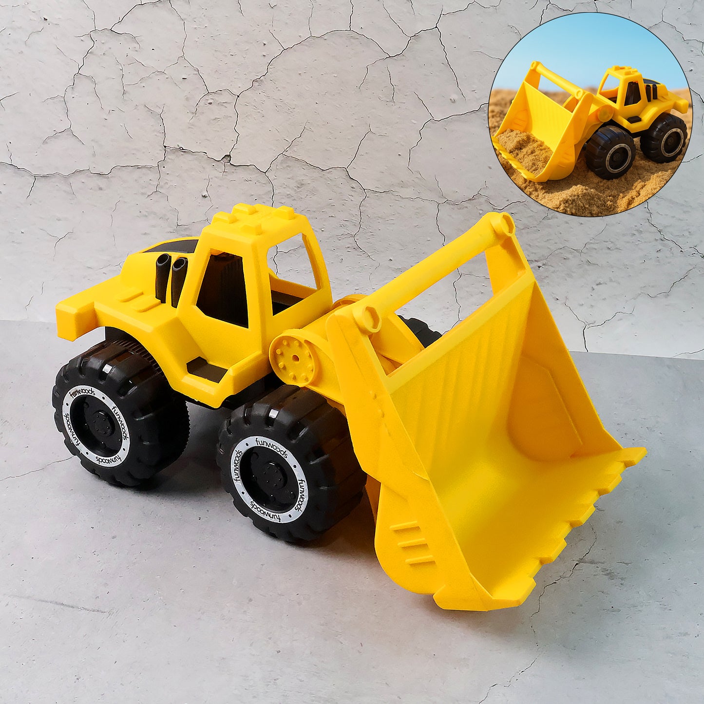Friction Powered Front Loader Bulldozer Toy - 1 Pc - Happy Price - Image 7