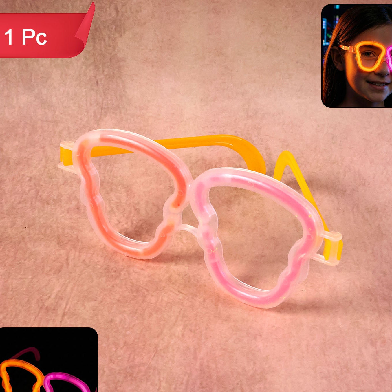 Glow Party Eyewear - Fun Light-Up Glasses for Kids & Adults (1 Pc) - Happy Price - Image 1