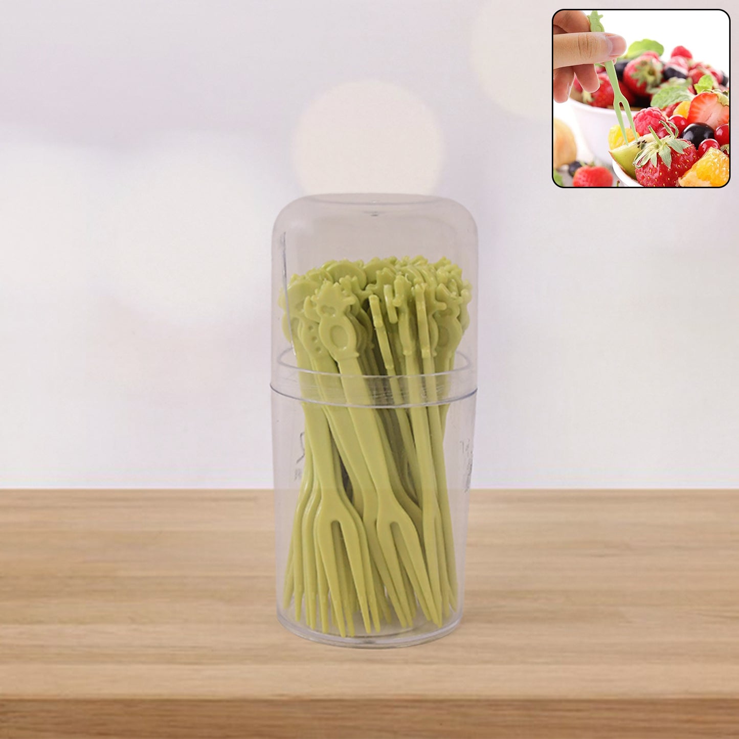 Plastic Dessert Forks - 50 Pcs Set for Cakes & Appetizers - Happy Price - Image 1