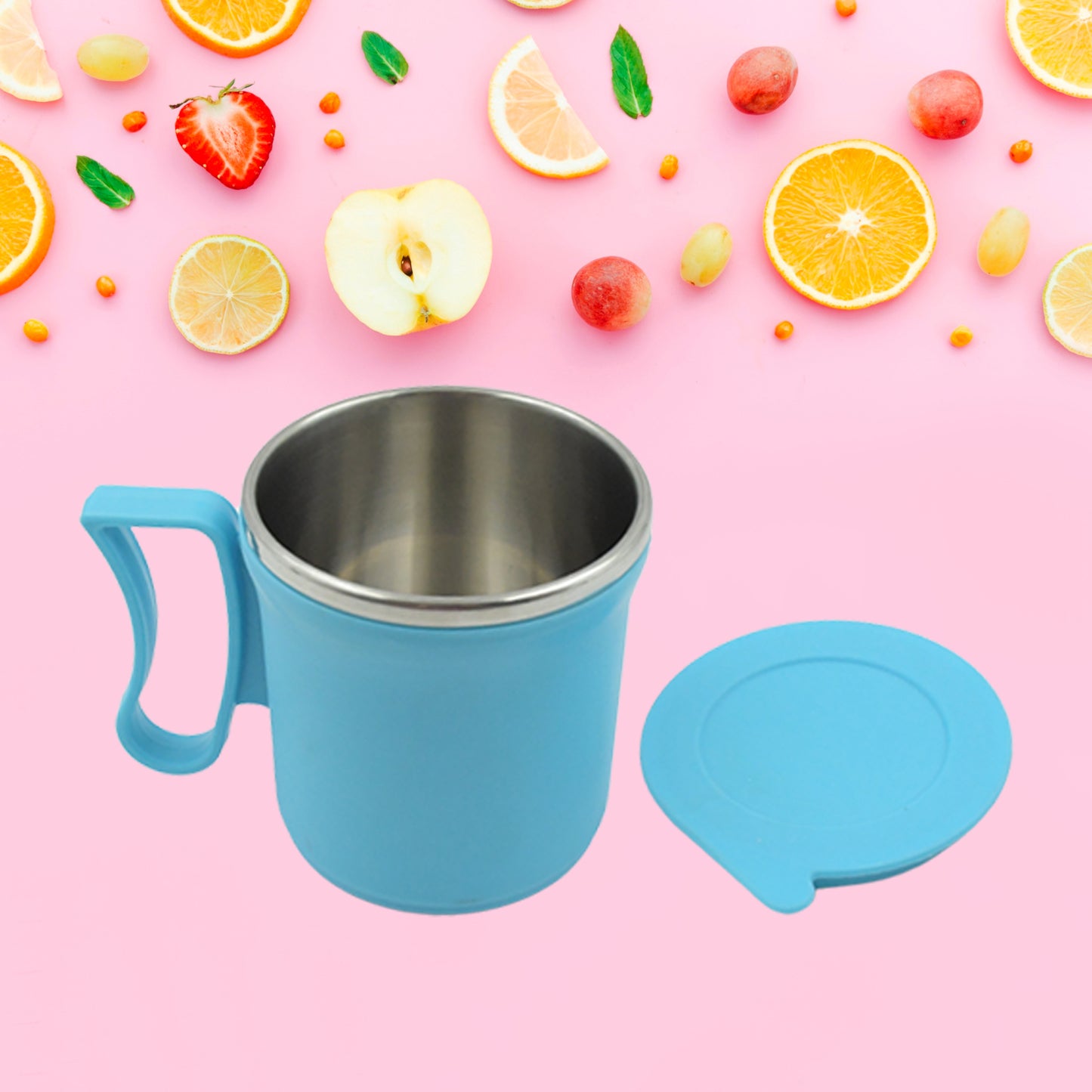 Stainless Steel Lid Cover Hot Coffeetea Mug Hot Insulated Double Wall Stainless Steel Coffee And Milk Cup With Lid - Coffee Cup Approx 250 Ml 300 Ml ( 1 Pc Mix Color) - Happy Price - Image 2