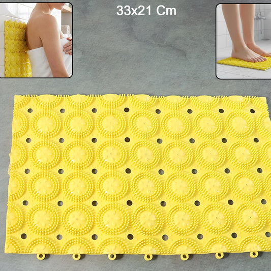Anti-Slip Textured Bathroom Massage Mat with Suction Cups (33 x 21 cm) - Happy Price - Image 1