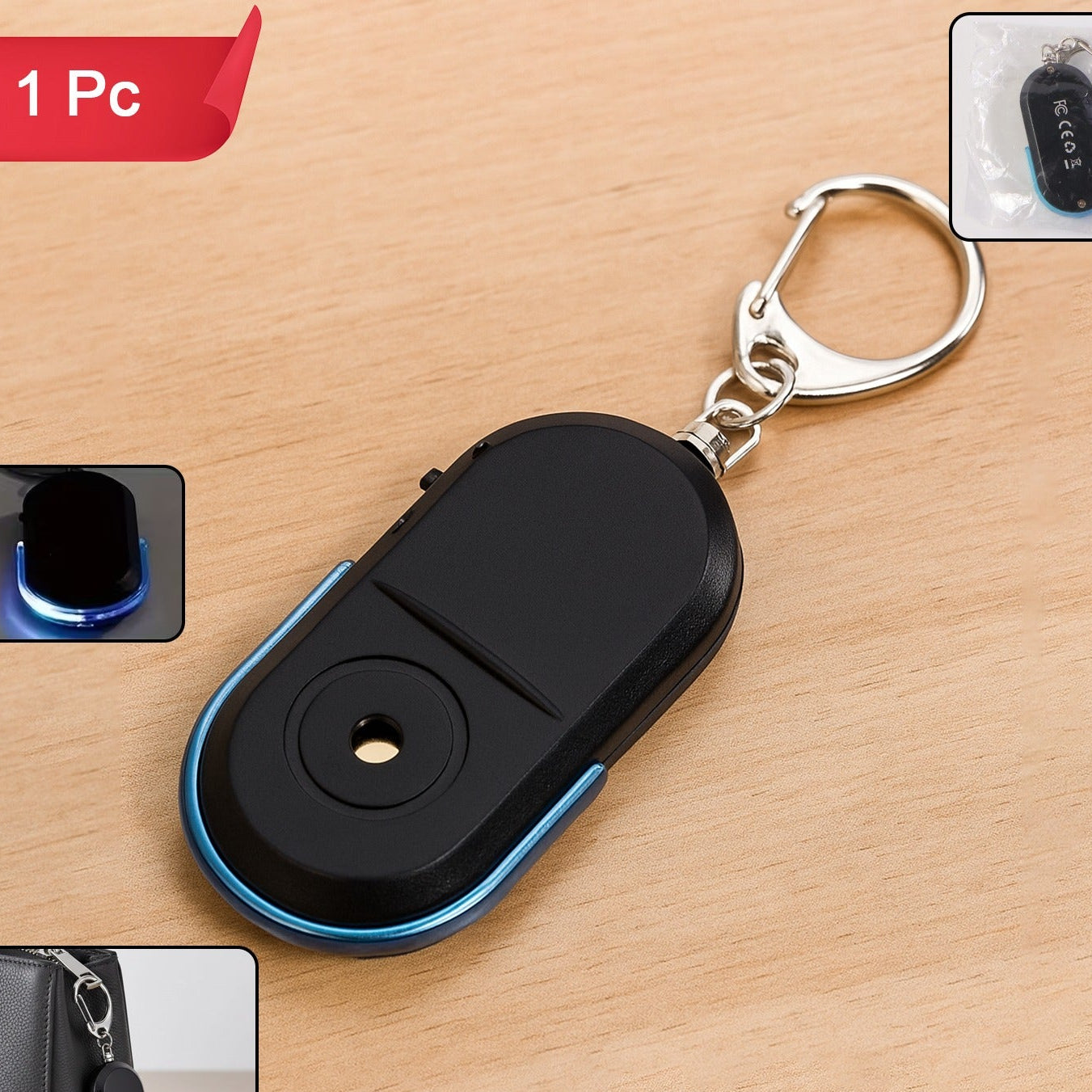 Loud Personal Safety Alarm Keychain with LED Light - 1 Pc - Happy Price - Image 1