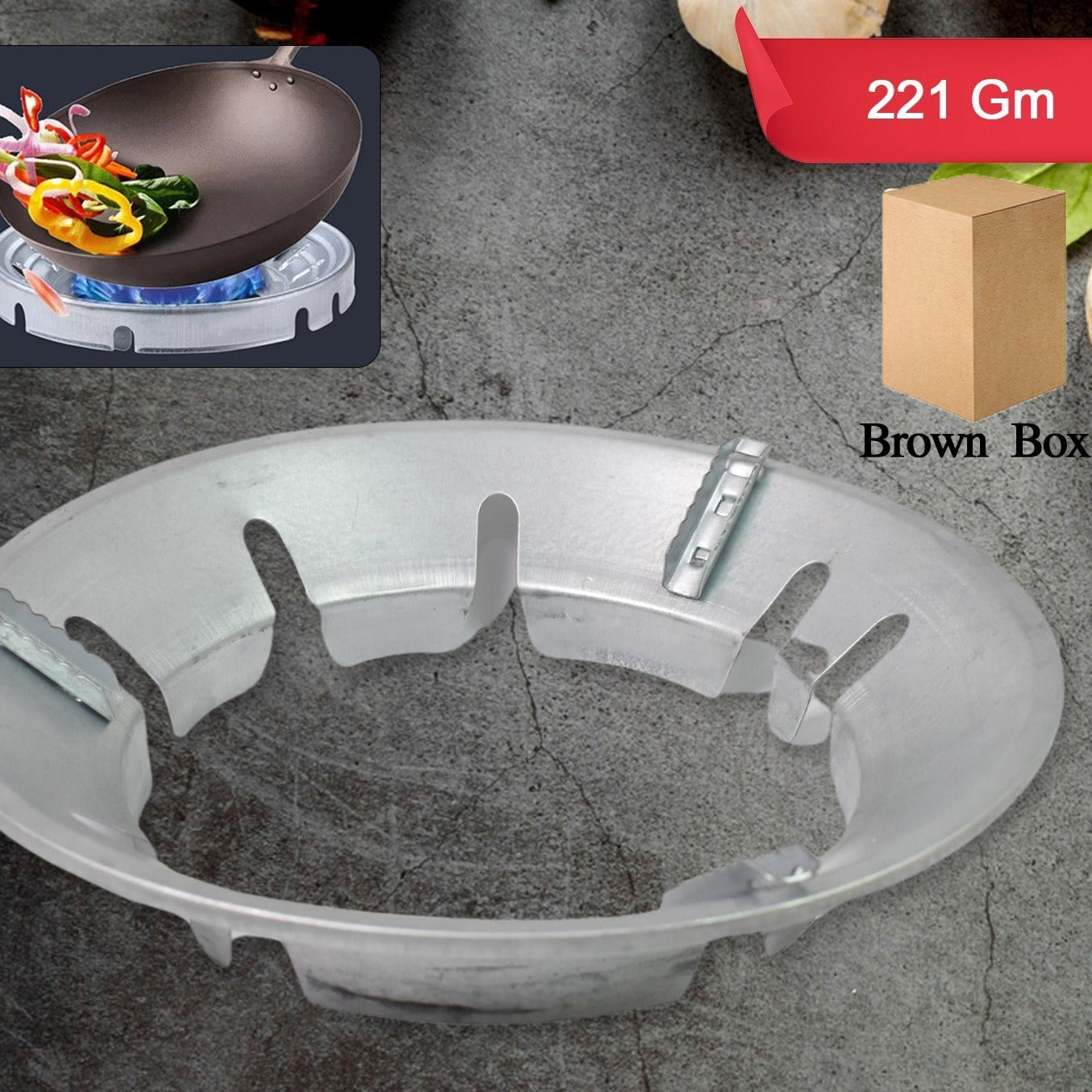 Gas Stove Burner Cover  Stand (221 Gm  1 Pc) - Happy Price - Image 1