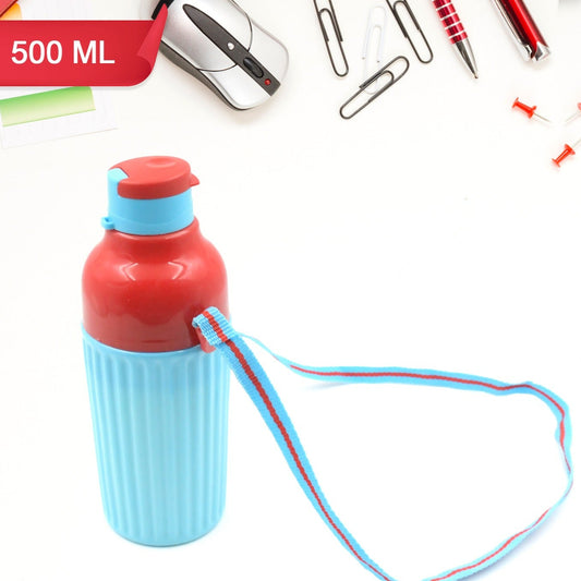 Plastic Sports Insulated Water Bottle With Dori Easy To Carry High Quality Water Bottle Bpa-free  Leak-proof For Kids School For Fridge Office Sports School Gym Yoga (1 Pc 500ml) - Happy Price - Image 1